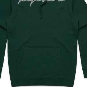 Sudadera con capucha para hombre Core Signature-Forest Green, algodón pesado-Poly Blend, ajuste regular, aislado y cómodo - Product Image 2