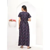 Robe de nuit longue en coton imprimé de Jaipur pour femme, peignoir décontracté doux, grande taille, coupe ample, manches courtes, taille unique, robes longues d'été