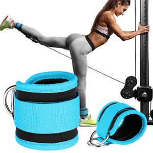Sangles de cheville réglables personnalisées avec bandes de résistance pour l'exercice, manilles de cheville durables pour l'entraînement des jambes, des fessiers et des hanches, équipement de fitness OEM - Product Image 1