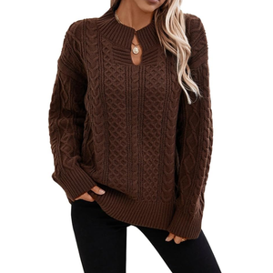 Precio de fábrica de alta calidad OEM & ODM personalizable otoño Casual de punto O-cuello de lana/suéter Acrílico - Product Image 2