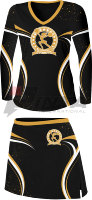 Uniforme de cheerleading personnalisé selon votre propre design, dernier style, fabrication en usine