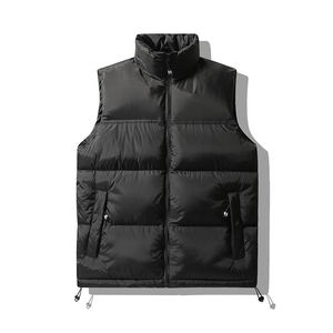 Gilet d'hiver léger imperméable respirant à fermeture éclair sur le devant en polyester personnalisé avec logo extérieur - Product Image 5