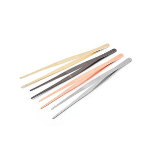 20cm Long Stainless Steel Kitchen Tongs Precision Serrated Tips Tweezers for Cooking <b>BBQ</b> Seafood & Plating for Chefs Use - Product Image 5