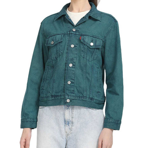 Chaqueta vaquera de manga larga para mujer, chaqueta vaquera para mujer, chaqueta vaquera lisa de Invierno para mujer - Product Image 1