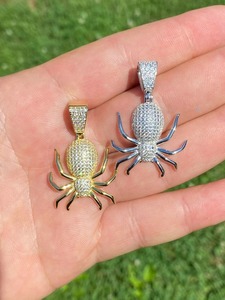 925 Starling Silver Pendant Rodio Moissanite Diamond Jewelry Tarantula Spider Iced Moissanite colgante Joyería personalizada - Product Image 2