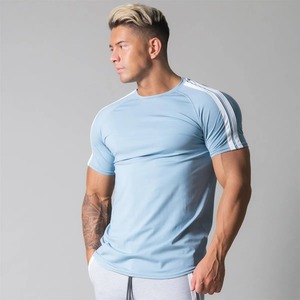 Haut d'entraînement en coton anti-rides pour hommes, vêtements d'entraînement skinny jogging en toile, hauts de sport pour la musculation - Product Image 6