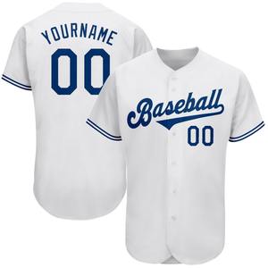 Meilleures ventes Vêtements d'équipe personnalisés Maillot de baseball blanc royal authentique - Product Image 1