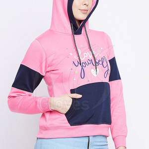 Sweat à capuche femme décontracté de couleur unie, nouveauté Offre Spéciale, vente en gros, sweat à capuche femme avec logo personnalisé - Product Image 4