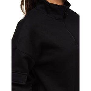 Jersey personalizado cuello redondo fabricante al por mayor precio barato bordado sudadera para mujer algodón casual - Product Image 4