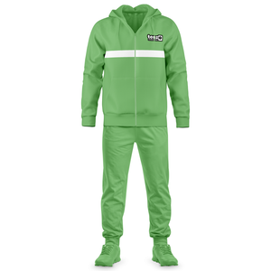 Conjunto Deportivo de Invierno Rojo Unisex al por Mayor, Chaqueta con Capucha y Cremallera, Pantalones Jogger, Proveedor OEM ODM de Marca Privada - Product Image 2