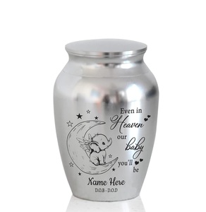 Personalized Adult <b>Mini</b> Urn Stainless Steel Decorative Keepsake Engraved Memorial Cremation Urn Custom Size Silver Customizable - Product Image 1