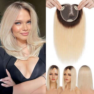 Topper de pelo crudo vietnamita negro Natural de densidad 100% para mujer, estilo recto rizado, textura de onda profunda, cabello humano 100% - Product Image 2