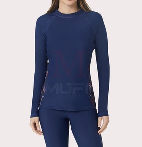 2024, venta al por mayor, camisetas de compresión de manga larga para gimnasio y Fitness para mujer, ropa de artes marciales MMA lisa de secado rápido para adultos - Product Image 4