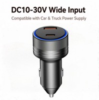 Chargeur allume-cigare haute puissance 118W avec LED bleue, adaptateur de charge rapide pour voiture, bateau, camion, camping-car