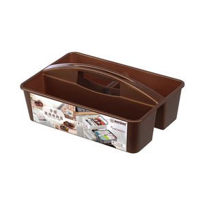 Papelera de plástico con asas de recorte, organizador, color blanco - Product Image 4