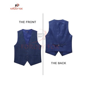 Transpirable Impresión personalizada Diseño DE BODA Calidad superior Precio barato Material de tela de poliéster Tallas grandes Chalecos y chalecos para hombres - Product Image 3