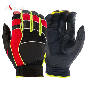 Pakistan Made Best Quality Unisex <b>Baseball</b> Batting Gloves Customized Logo Softball Use Spandex/Cotton Material Comfortable Fit - Product Image 1