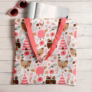 Bolsos de Lona de Algodón Bordados con Animales Tribales, con Cremallera y Borlas, Modernos para Invierno, Otoño y Primavera, con Diseño de Flores Abiertas, Letras y Dibujos Animados - Product Image 3