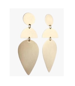 ต่างหูทองเหลืองตะขอชุบทองแหวนกลมเครื่องประดับทองเหลือง - Product Image 6