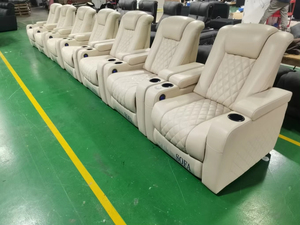 Sillón <span class=keywords><strong>Reclinable</strong></span> Eléctrico de Cine, Cómodo y de Alta Gama, Sofá de Cuero para Sala de Estar, Villa o Sótano - Product Image 5