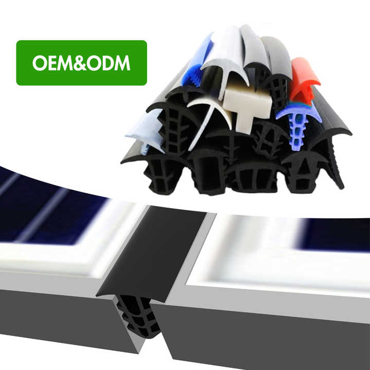 Custom T-Shape EPDM Solar Photovoltaic Panel Sealing Strip Moulding and ...