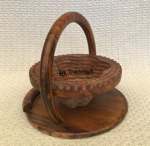 Cesta de Frutos Secos de Madera Moderna Hecha a Mano de Primera Calidad, Diseño Multifuncional, Almacenamiento de Aperitivos Sostenible para Hoteles y Restaurantes - Product Image 2