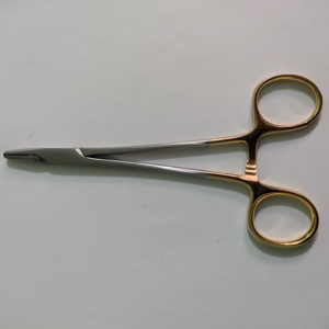 Pince porte-aiguille sur mesure, pince à aiguille ophtalmique à usage unique 6 ''porte-aiguille avec poignée en or - Product Image 4