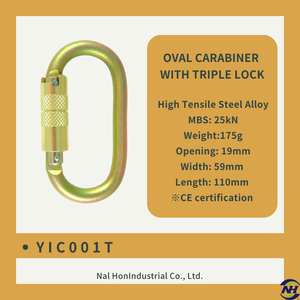 Mosquetón de escalada anodizado ovalado YIC001T - Product Image 4