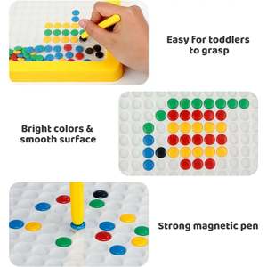 Tableau magnétique à dessin avec stylo effaçable en plastique et perles, outil d'écriture portable - Product Image 4