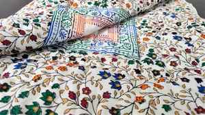 Couverture en coton artisanale de Jaipur, réversible, literie d'hiver - Product Image 4