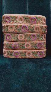 ลูกไม้ปักลายดอกไม้สีสันสดใสหรูหราด้วยดีไซน์ที่ซับซ้อนสำหรับงานสร้างสรรค์สำหรับเจ้าสาวแฟชั่นและการตกแต่งบ้าน - Product Image 3