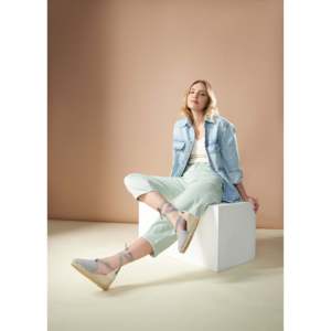 Sandali con zeppa Espadrille in tela Escala - Product Image 5