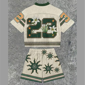 ชุดยูนิฟอร์มอเมริกันฟุตบอลแบบเรโทรสั่งทำพิเศษ ปี 2026 เสื้อเจอร์ซีย์ กางเกงขาสั้น พร้อมโลโก้ทีมสั่งทำ ชุดกีฬาฤดูร้อน ผ้าฝ้ายออร์แกนิค 100% แห้งเร็ว - Product Image 2