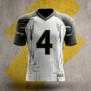 Camiseta de Fútbol Sublimada, Cuello en V, Manga Corta, Estampada, Unisex, 100% Poliéster, Camisetas de Béisbol - Product Image 6