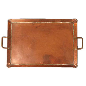 Diseño en relieve Venta al por mayor Diseño personalizado Forma rectangular Bandeja para servir alimentos Plato de cobre Bandeja de cobre al precio más bajo - Product Image 2