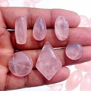 Quartz rose naturel de qualité supérieure, pierres précieuses en vrac, cabochons de formes variées, qualité supérieure, taille personnalisable, pierres précieuses fines pour la fabrication de bijoux - Product Image 1