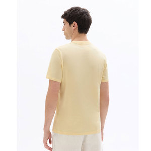 Camiseta de Manga Corta para Hombre, Cuello Redondo, Algodón Amarillo, Corte Regular, Color Sólido, Estándar - Product Image 2