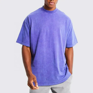 Camisetas vintage lavadas unisex personalizadas al por mayor, camisetas lavadas con ácido para hombre, camiseta para mujer 100% algodón, camiseta para hombre, ajuste holgado, estampado - Product Image 5