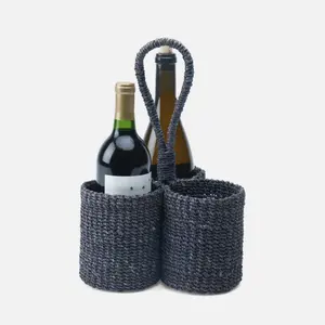 Estante para vino Seagrass Folly de alta calidad, soporte para cristalería Seagrass tejido, soporte para vino