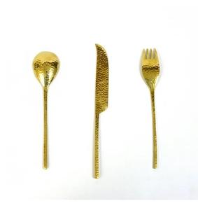 Hôtel Accueil Ustensiles de Cuisine Traiteur Utilisation Laiton Antique Cuillère Couverts Ensemble Décoratif Couverts En Gros. - Product Image 2