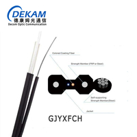 Kabel Drop FTTH DEKAM 1/2/4 Core G657A1 SM Fiber Optik untuk Jaringan Filipina
