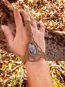 Pulsera de Piedras Preciosas de Macramé de Estilo Vintage Hecha a Mano, Chapada en Oro de 20 a 25 mm, Personalizada, con Certificado IGI, Chapada en Plata, para Regalo - Product Image 6