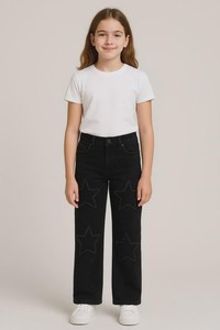 2T brodé pa Baggy Streetwear Denim | Sangles à boucle Hip Hop | Tenue Grunge Edgy | Esthétique Y2K foncé | Patchwork à jambes larges - Product Image 4