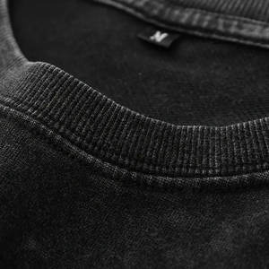 Conjunto de pantalones cortos sólidos lavados con ácido de talla grande respetuosos con el medio ambiente a la moda para hombre, traje informal de dos piezas, ropa de calle de verano a Juego 100% - Product Image 3