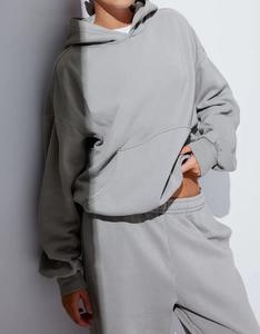 2024 nouvelle tendance dames sweat à capuche tricoté meilleure qualité personnalisé OEM haute GSM coupe décontractée hiver automne Hip Hop respirant - Product Image 2