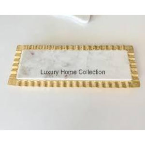 Plateau d'affichage de nourriture en marbre fantaisie de table Fournitures de cuisine pour hôtel et restaurant à prix acceptable du fabricant indien - Product Image 4