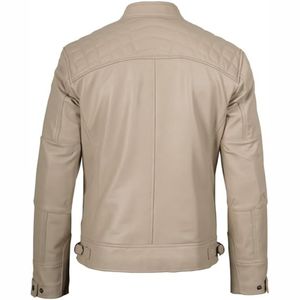 Nueva chaqueta de cuero con cremallera informal para hombre de otoño e invierno personalizada de bajo precio 2025 - Product Image 6