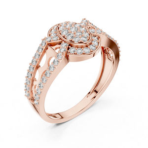 แหวนเพชรทรงกลมสีเหลืองทอง 14K ที่เพาะเลี้ยงในห้องปฏิบัติการสำหรับสวมใส่ในชีวิตประจำวัน |   เพชรที่เพาะเลี้ยงใหม่ - Product Image 6