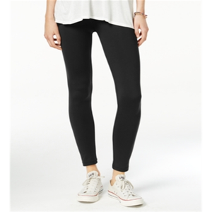 กางเกงเลกกิ้งฮิปปี้โรสจูเนียร์เนื้อผ้านุ่มพิเศษ สีไวน์ ความยาวระดับคาปรี ไซส์ S-3XL ผ้าถักผสมสแปนเด็กซ์ สไตล์ลำลอง ลายโลโก้ที่เอว - Product Image 1