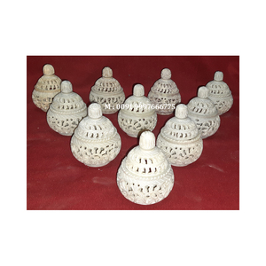 สินค้าทำมือใหม่ แกะสลักจากหินสบู่ธรรมชาติ ลายดอกไม้แฮนดิ คุณภาพดี สำหรับตกแต่งและขายต่อเพื่อเป็นของขวัญ - Product Image 1